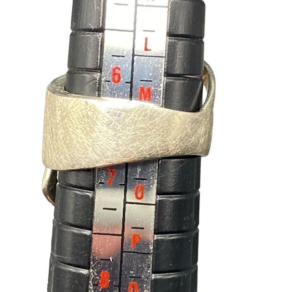 Sterling silver 925 cross over ring smooth over pattern - Picture 8 of 8